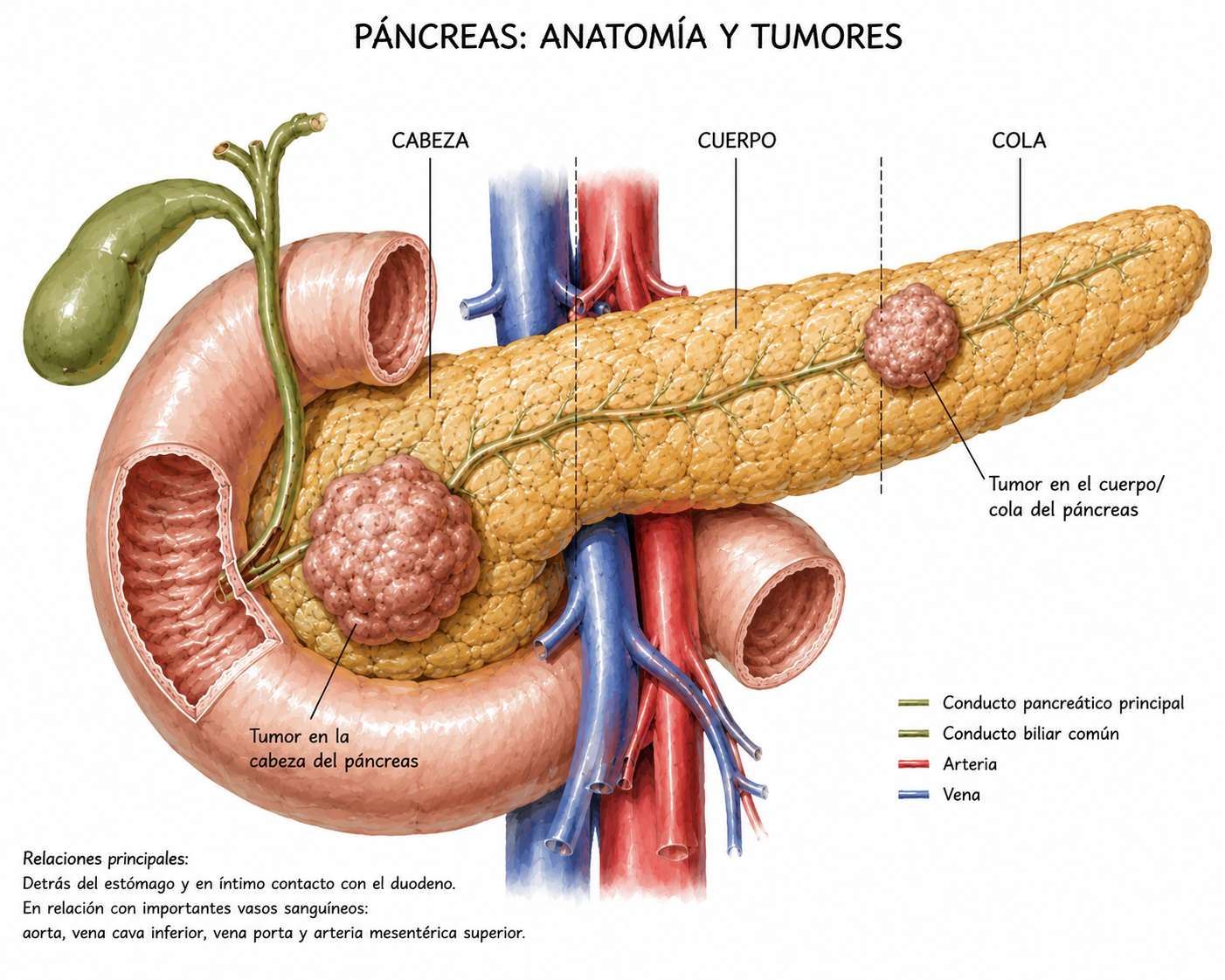 Anatomía del páncreas